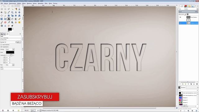 Jak zrobić wypukły napis? Gimp poradnik смотреть онлайн