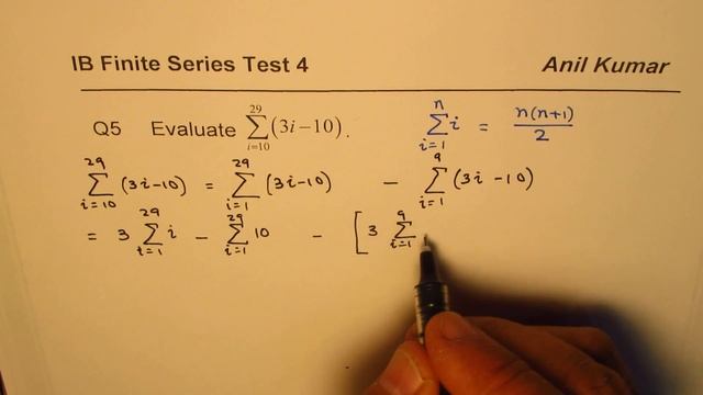 Evaluate Sum of Series with Sigma Notation Higher Lower Limit смотреть онлайн