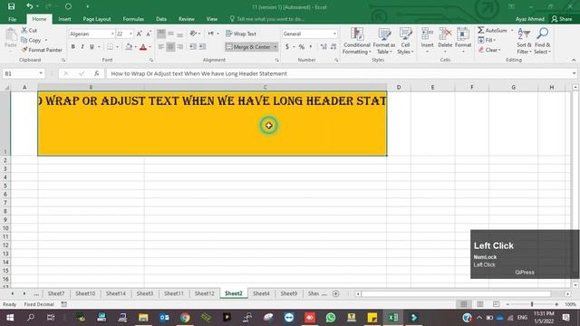 MS Excel Wrap Text Tutorial | How To Fit Longer Text or Text Wrapping In Excel | How to Wrap Text смотреть онлайн