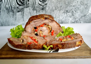 МЯСНОЙ РУЛЕТ с ЧЕСНОКОМ. Рецепт рулета из свинины. Мясо в духовке.