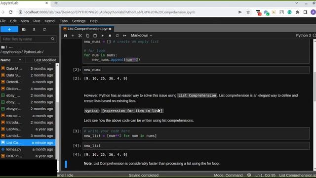List Comprehension in Python | How to Create a New List from the Existing List смотреть онлайн