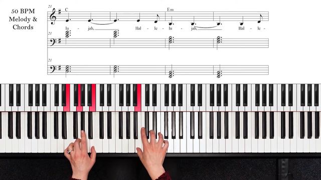Hallelujah Piano Accompaniment – Practice Demo for Beginner & Intermediate смотреть онлайн