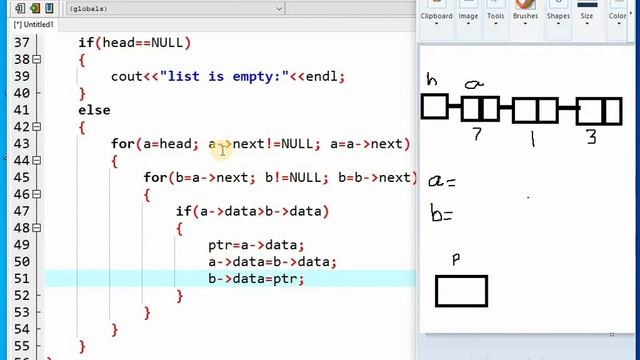 Sorting singly linked list (Ascending & Descending order) in DS/C++ смотреть онлайн