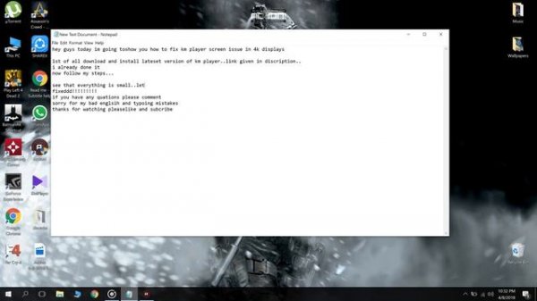 KMPlayer , VLC, or any apps 4k display fix 100%