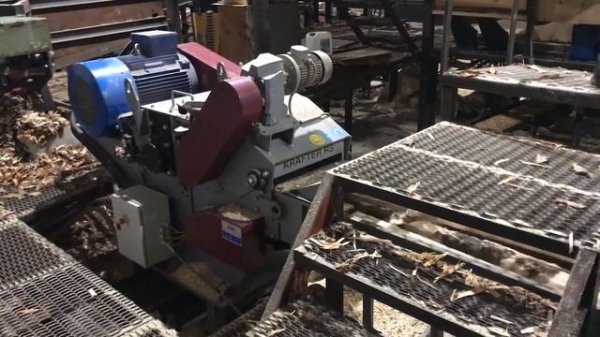 Krafter Рубительная машина барабанного типа KRAFTER RS 550 | Работа станка в реальных условиях.