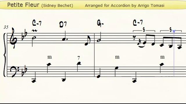 Petite Fleur - Accordion Sheet Music смотреть онлайн