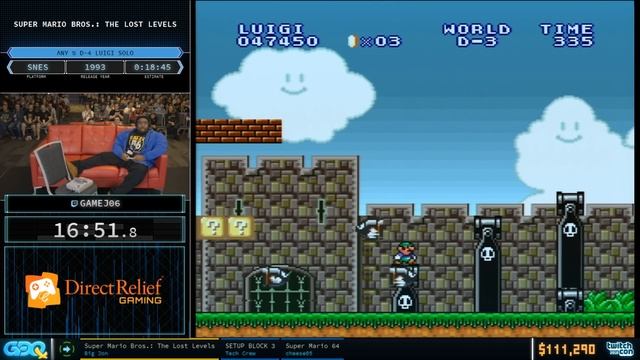 Super Mario Bros: The Lost Levels by BigJon in 19:13 - GDQx2018 смотреть онлайн