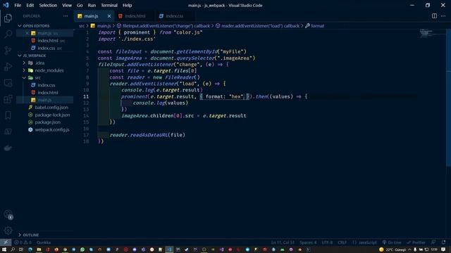 Javascript Colors From Image смотреть онлайн