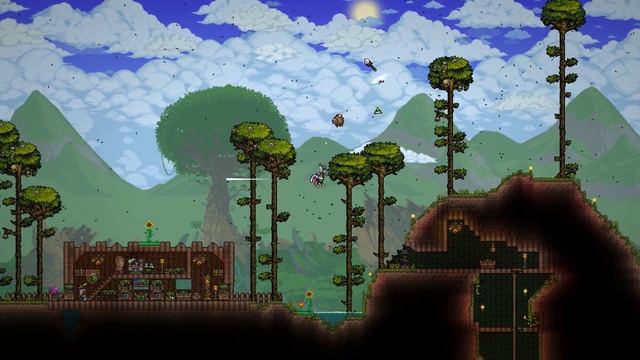 Modded terraria, showing what i've build/refurbished so far смотреть онлайн