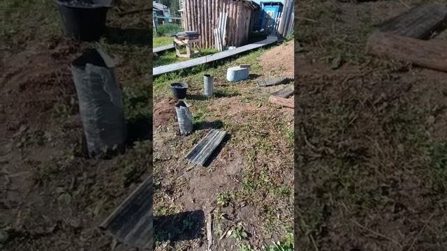Каркасная баня 6*6? на буронабивных сваях часть 1? смотреть онлайн