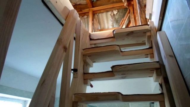 Изготовление лестницы на чердак. смотреть онлайн