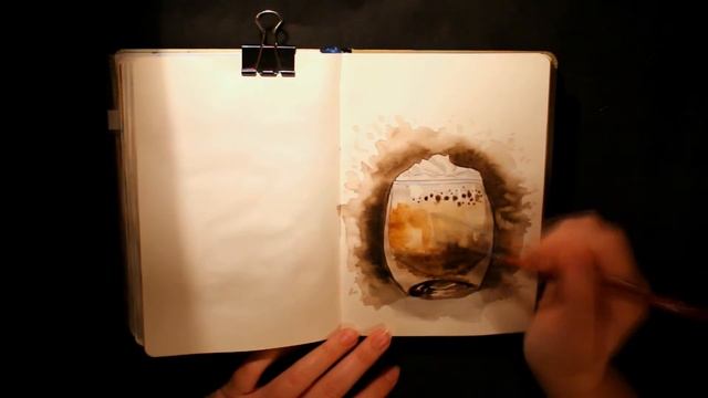 Sketchbook ideas | Speed Painting | Идеи для скетчбука / Рисуем кофе в стеклянном стакане смотреть онлайн