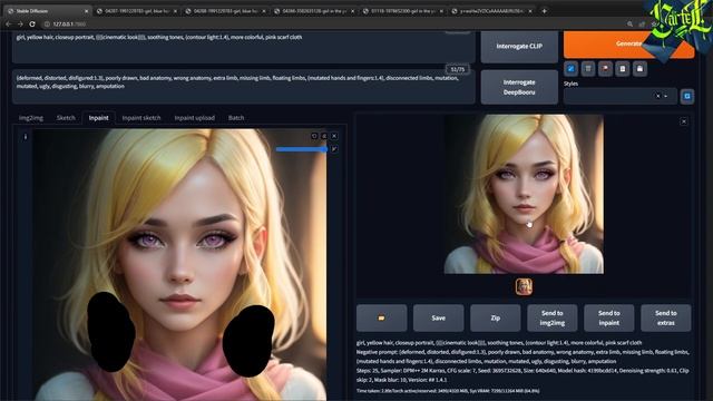 КАК НАПОЛНИТЬ СВОЙ АРТ в STABLE DIFFUSION | INPAINT смотреть онлайн