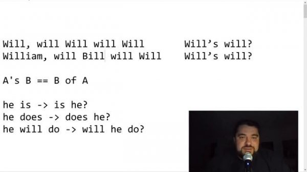 Головоломки на английском 3 -- Will, will Will will Will Will's will?