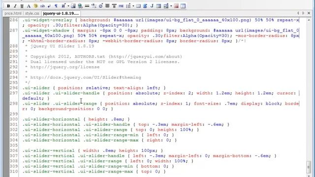 Практическое применение виджета slider библиотеки jQuery UI смотреть онлайн