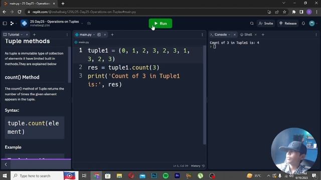 Operations on Tuples in Python | Python Tutorial - Day #25 смотреть онлайн