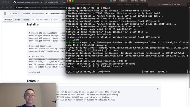 How to install CUDA 11.7 on Ubuntu 20.04 | RTX 6000 | PyTorch 2.0 | Nvidia smi couldn't communicate смотреть онлайн
