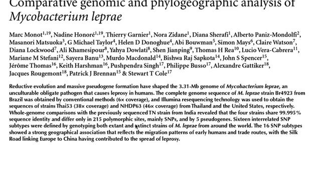 Genomics of Bacterial Pandemics: from modern to medieval смотреть онлайн