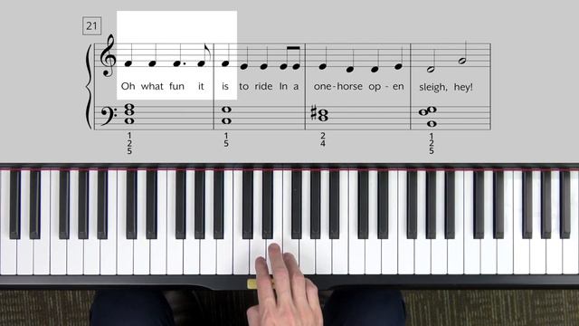 How to Play Jingle Bells - Elementary Piano Tutorial by Hoffman Academy (Easy) смотреть онлайн