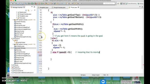 Java adding bounce to goal in Air Hockey смотреть онлайн