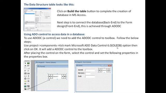 VISUAL BASIC 6.0 TOPIC: DATABASE CONNECTION, BCA IV SEM, SRI AUROBINDO COLLEGE, BLR-86, BU,JB CAMPU смотреть онлайн