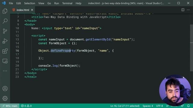 Two-Way Data Binding with JavaScript (NO FRAMEWORKS!) смотреть онлайн