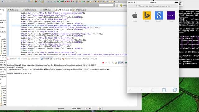 UA RWD Test Automation On iPhone 6 Mobile Safari смотреть онлайн