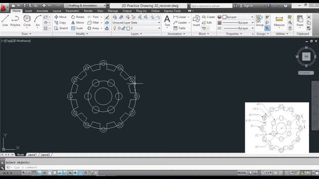 2D to 3D modeling tutorial in AutoCAD Mechanical Gear смотреть онлайн