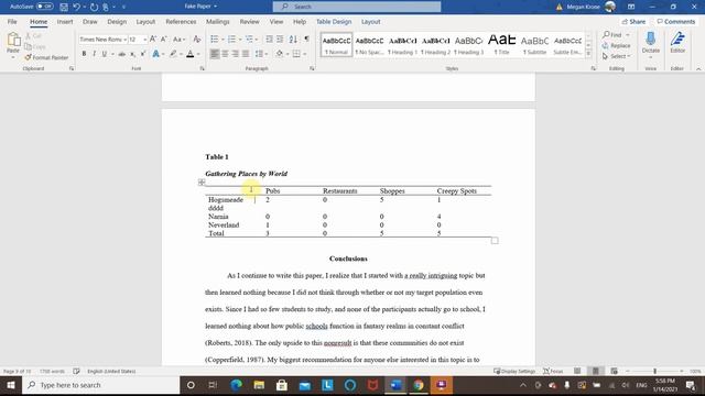 APA 7 in Microsoft Word: Formatting Tables смотреть онлайн