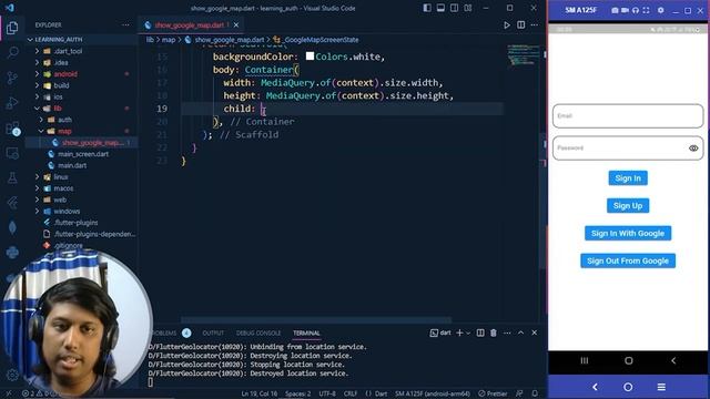 Location in Google map in Flutter | Flutter Complete Tutorial | Part 38 смотреть онлайн