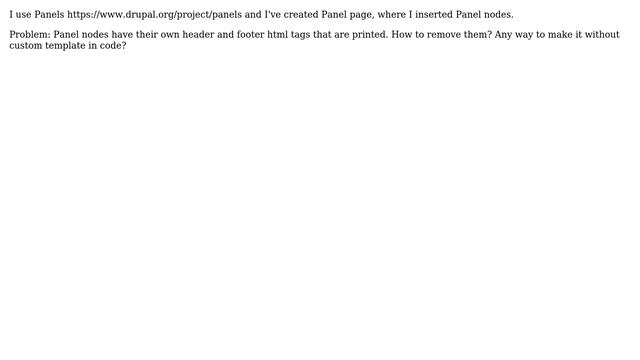Drupal: Panels, panel node print header and footer смотреть онлайн