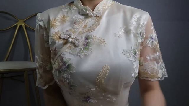 Cheongsam With Flesh-colored Stockings~