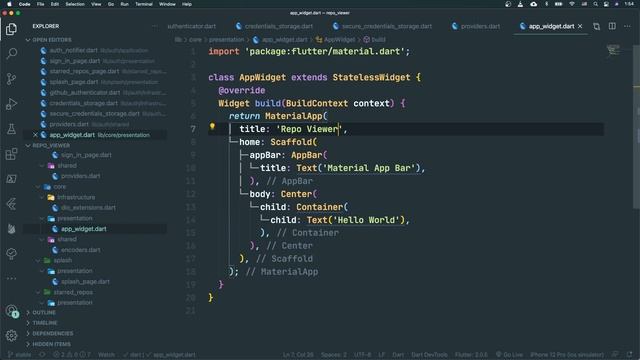 App Widget for GitHub Clone in Flutter - GitHub Clone Tutorial смотреть онлайн