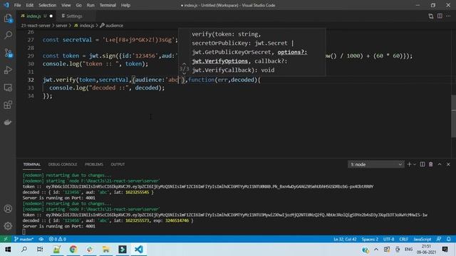 How to create JWT (JSON web Token) in Node js? | Telugu Tutorial смотреть онлайн