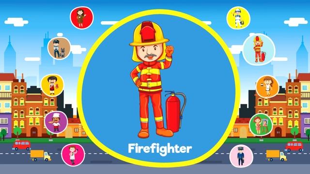 Learn Jobs & Occupations For Kids | Video Flash Cards | Kindergarten, Preschool | Fun Kids English