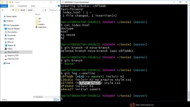 Curso ferramentas front-end para iniciantes - cap. 01 |#08 Branchs смотреть онлайн