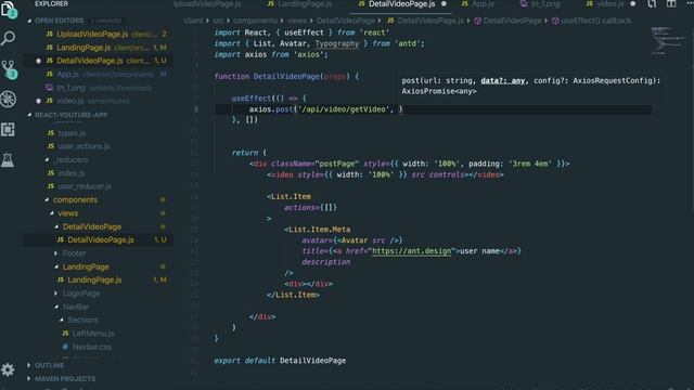 YOUTUBE Clone #8 Make Detail Video Page ( React Project , MERN Stack ) смотреть онлайн