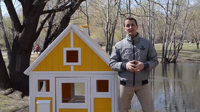 Крутая детская площадка - домик и песочница для детей! смотреть онлайн