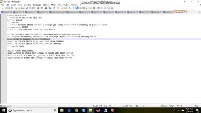 Create DB2 Database and Schema смотреть онлайн