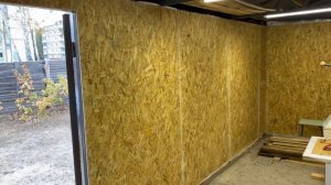 Утепление гаража Часть 2. Обшивка стен ОСБ.