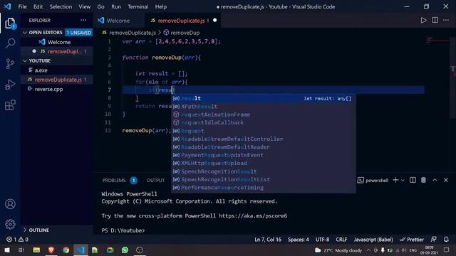 Remove Duplicate Elements from an Array | Basic JS Interview Question смотреть онлайн