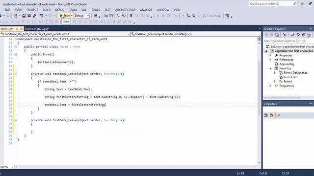 How to Capitalize the First letter of Each Word in a String in C# смотреть онлайн