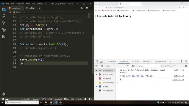 Arrays and Objects In JavaScript | JavaScript Tutorial In Hindi #7 смотреть онлайн