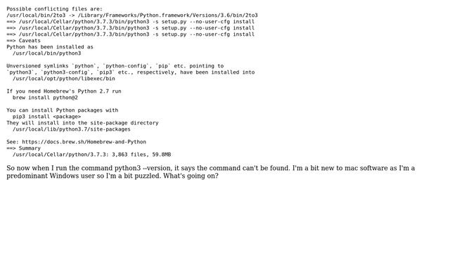 Error Intstalling Python3 on macOS Mojave смотреть онлайн