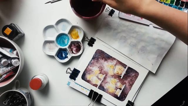SPEEDPAINT. Акварельные звезды в бутылках смотреть онлайн