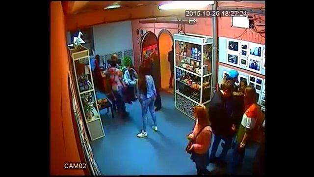 Открытие выставки Влады Чубаевой - видео с камеры наблюдения смотреть онлайн
