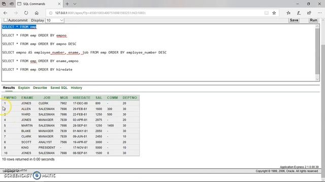 oracle in order by clause || how to use order by clause || oracle tutorial смотреть онлайн