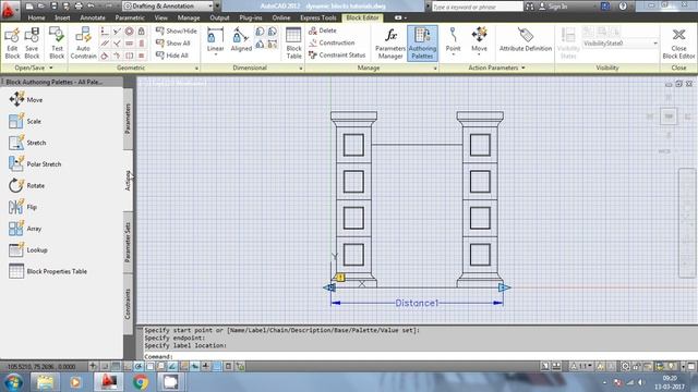 AutoCAD Advanced Dynamic Block Tutorials - John David - example 1 смотреть онлайн
