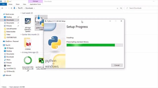 How to install Python 3.11.1 with pip fix 100% on Windows10. смотреть онлайн