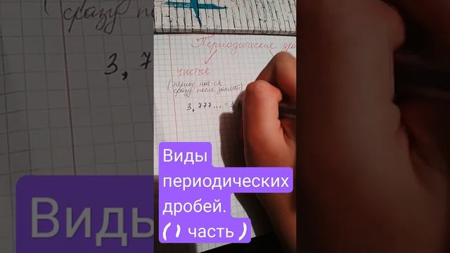 виды периодических дробей. (1часть) смотрите след. тему. #периодическиедроби смотреть онлайн